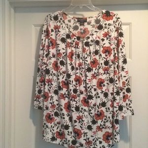 Peek a Boo-Liz Claiborne 3/4 Sleeve Blouse